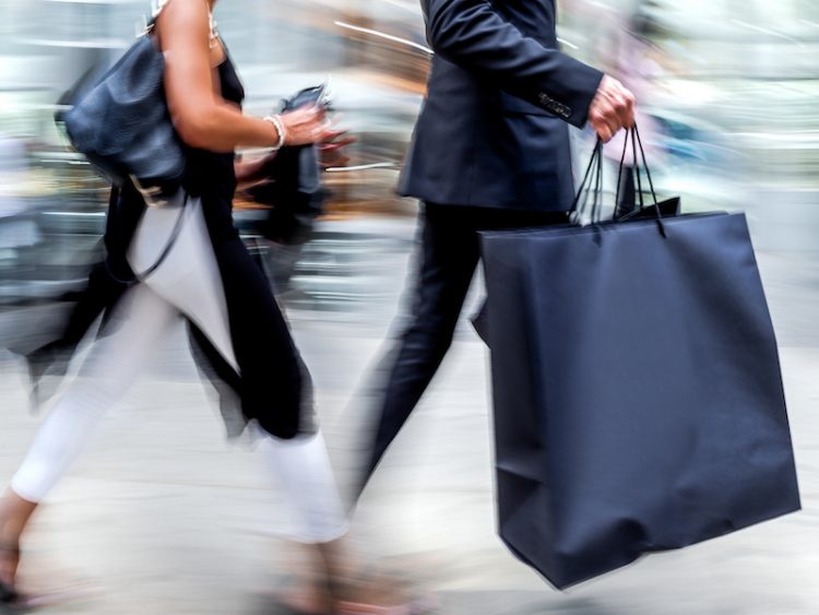 Busy shoppers